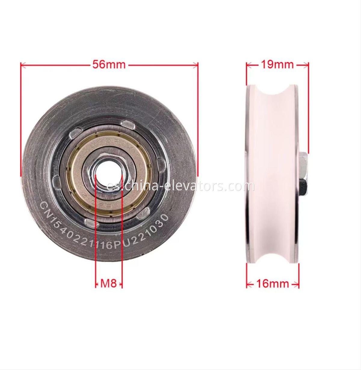 56mm Sematic Door Hanger Roller 56*16*6201 for 5500 Elevators